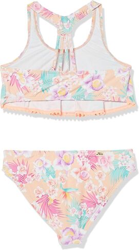 Hobie Girls Hi Neck Crop Bra Bikini Top & Banded Bottom Swimsuit Set in Saudi Arabia