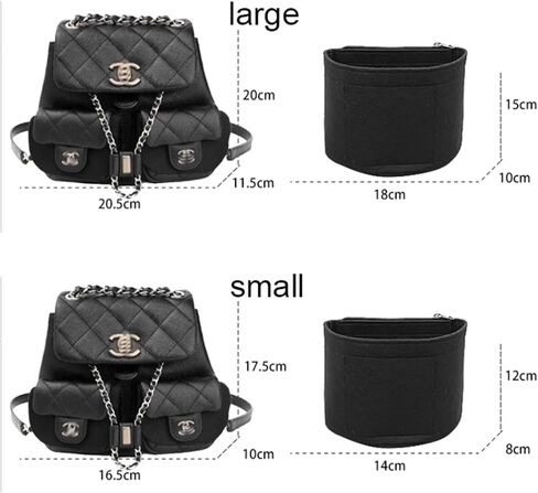 Lckaey Purse Organizer Insert for duma backpack organizer duma backpack 23P insert 1019black-S in Saudi Arabia