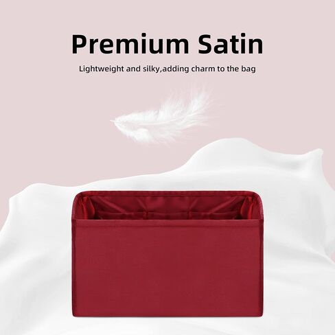 DGAZ Silk Purse Organizer Insert Fits LV Speedy 16/20/25/30/35/45 bags，Silky Smooth Bag Organizer，Luxury Handbag & Tote Shaper（Black，New nano 16） in Saudi Arabia