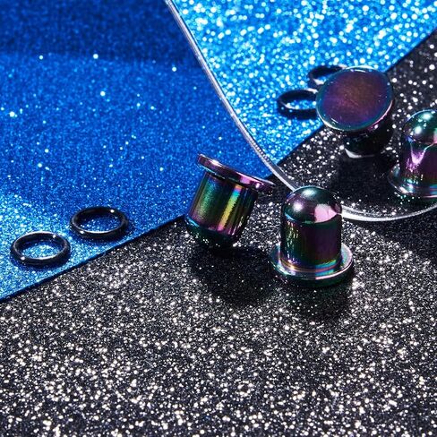 Stuppendux 9Pairs Stainless Steel Stretching Kit Ear Plugs Expander Single Flat Body Piercing Jewelry Set 14G-00G 1.6mm-10mm in Saudi Arabia