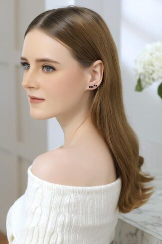 Sterling Silver Genuine or Synthetic Gemstone Small Fashion Trenty Vine Climber Crawler Cuff Earrings for Women Girls in Saudi Arabia