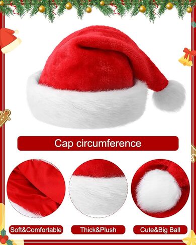Eurzom 4 Pcs Christmas Party Hat and Glasses Frames Set Santa Cowboy Hat Green Christmas Wreath Red Santa Hat Christmas Glasses Western Holiday Hat Xmas Party Costume for Adults Couple Family in Saudi Arabia