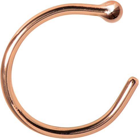 جسم الحلوى للبالغين سادة 14 K وردي ذهبي الأنف hoop 5/16 عيار 20 ثقب برغي الجسم ، مقاس واحد in Kuwait