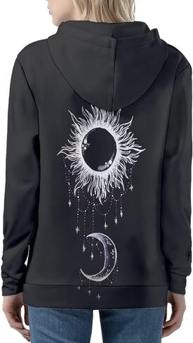 Yuyamidu Zip Up Hoodie for Women Lightweight Fall Jacket Streetwear Oversized Hooded Sweatshirts for Teen Girls in Saudi Arabia