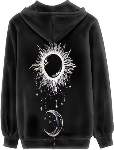 Yuyamidu Zip Up Hoodie for Women Lightweight Fall Jacket Streetwear Oversized Hooded Sweatshirts for Teen Girls in Saudi Arabia