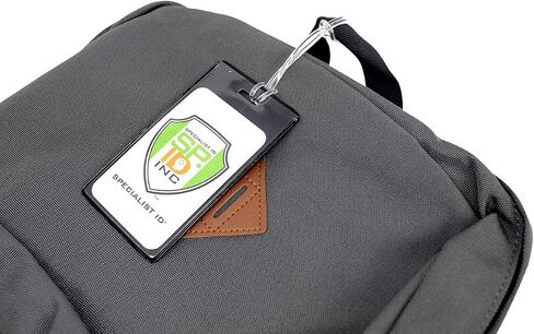 5 عبوات - حقيبة ظهر رفيعة وقوية ومرنة وبطاقات هوية لأمتعة الطيران - حاملات بطاقات العمل - مع أشرطة حلقة بلاستيكية آمنة بواسطة معرف متخصص in Kuwait