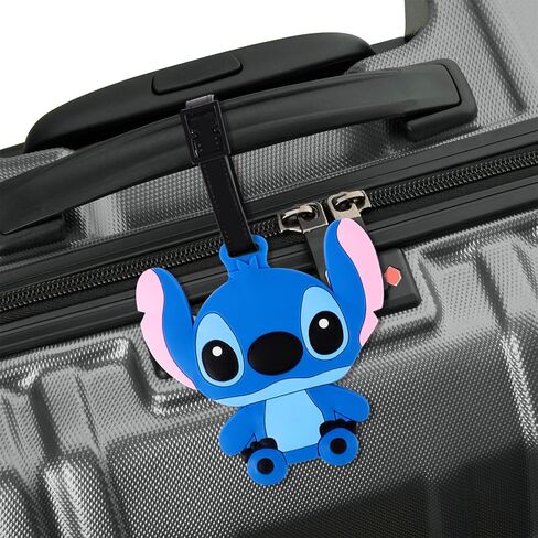 بطاقة تعريف للامتعة من السيليكون بتصميم كائن فضائي ازرق لشنط السفر للنساء وشنط الظهر وشنطة اليد وشنطة المدرسة للاطفال والاولاد والبنات، بطاقات تعريف لطيفة لبطاقة الهوية in Kuwait