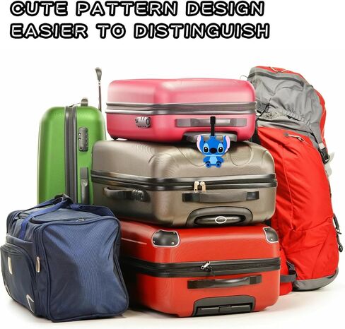 بطاقة تعريف للامتعة من السيليكون بتصميم كائن فضائي ازرق لشنط السفر للنساء وشنط الظهر وشنطة اليد وشنطة المدرسة للاطفال والاولاد والبنات، بطاقات تعريف لطيفة لبطاقة الهوية in Kuwait