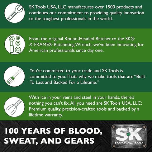 SK Hand Tool 86006 SureGrip 9-Piece Combination Screwdriver Set, P0 x 3", P1 x 4", P2 x 2-1/4", P2 x 4" Phillips, 1/4" x 2 1/4", 1/4" x 4", 5/16" x 6", 3/8" x 8", 3/8" x 12" Slotted, Made in U.S.A. in Kuwait