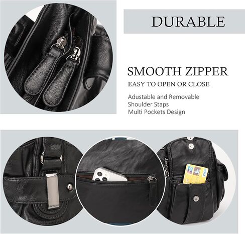 Purses and Handbags for Women Large Hobo Shoulder Bags Soft PU Leather Multi-Pocket Tote Bag in Saudi Arabia