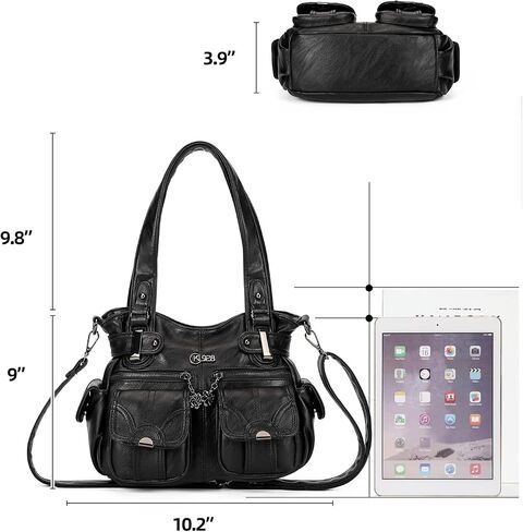 Purses and Handbags for Women Large Hobo Shoulder Bags Soft PU Leather Multi-Pocket Tote Bag in Saudi Arabia
