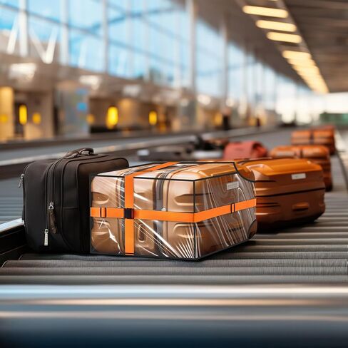 FACULX 3pcs Clear Luggage Covers and 3pcs Adjustable Luggage Straps, Waterproof PVC Luggage Protector Suitcase Cover Set for 20 24 28 inch Case in Saudi Arabia