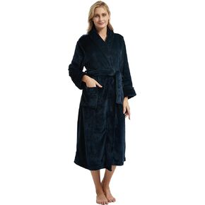 DaysU Men/Women Plush Flannel Fleece Bathrobes/Coats with Side Pockets, 1 Piece
