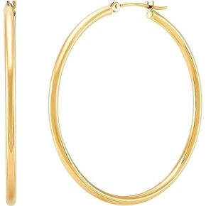 14K Gold Plated Hoop Earrings, Big Huggie Hoop Earrings for Women Big Huggie Hoop Earrings for Women, Eye-catching Thin Gold Earrings Large Gold Hoops in Saudi Arabia