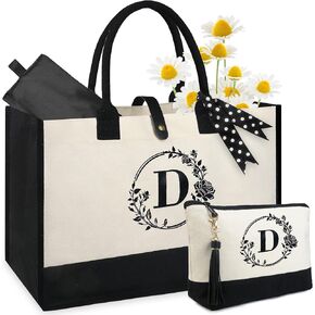 BeeGreen Personalized Gifts for Women w Cosmetic Bag Birthday Gifts for Women w Magnetic Buckle & Inner Zipper Pockets Gifts for Women Embroidery Monogram Gifts for Women Mom Mother 13oz Canvas D in Saudi Arabia