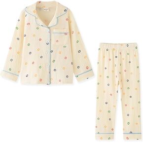 ACESTAR Toddler Baby Girl Pajama Set, Boys Long Sleeve Sleepwear 2 Piece Pjs Set for Kid Cotton Loungewear (3T-7T) in Kuwait