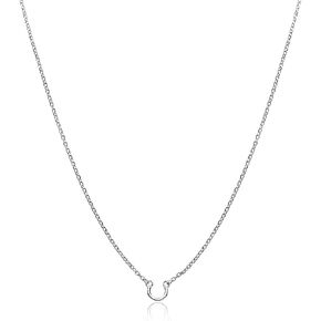 Honolulu Jewelry Company قلادة من الذهب الصلب عيار 14 قيراط 1.2 ملم قابلة للتعديل - مشبك يبقى في الخلف مع سرج متدلي (TM) in Kuwait