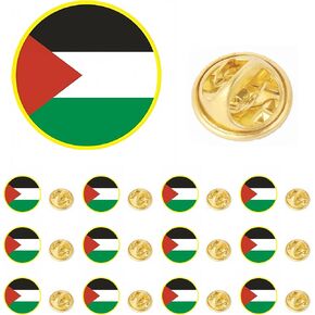 12/25/50/100 قطعة صغيرة مستديرة فلسطين العلم التلبيب دبوس العلم الفلسطيني شارة بدبابيس السائبة in Kuwait
