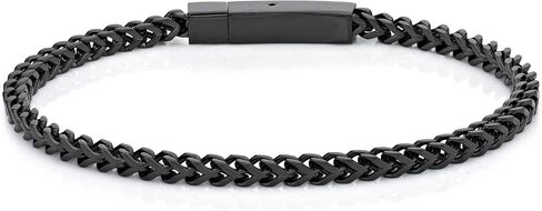 Metro Jewelry 22 to 24 Inches Long Thick Foxtail Chain Necklace and Bracelet Set for Men in Stainless Steel with Yellow Gold, Antique or Black Ion Plating 4 mm Wide Jewelry Set in Saudi Arabia