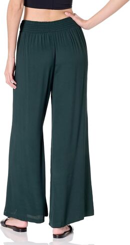 Angie Women's V-Yoke Wide Leg Pant in Satin in Saudi Arabia