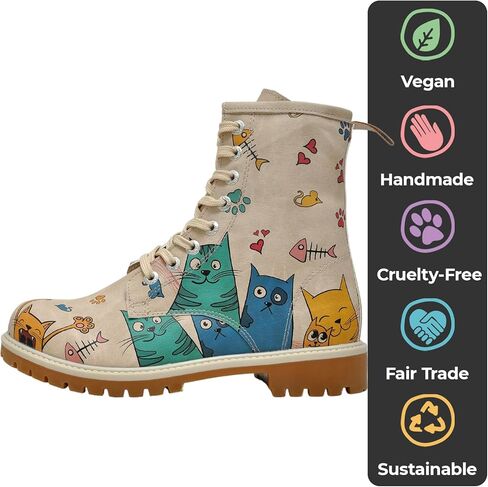 أحذية DOGO الطويلة للنساء - جلد نباتي وتصميم فريد من نوعه، أحذية شتوية نسائية، أحذية نسائية مريحة وأنيقة in Kuwait