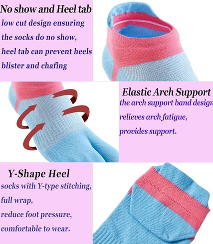 جوارب تابي النسائية نو شو سبليت تو لصندل فليب فلوب نينجا اليابان قطن 6 قطع in Kuwait