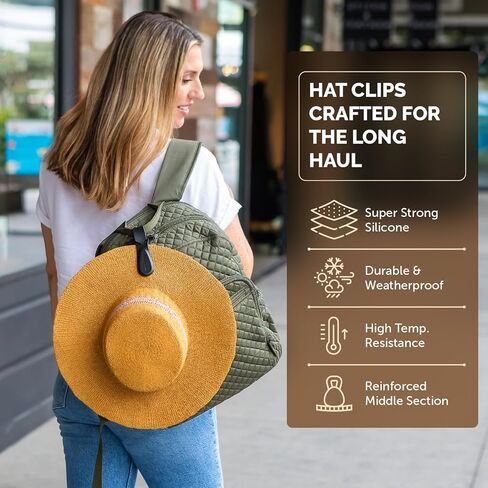 مشبك قبعة مغناطيسي للسفر من Ozueccr - حامل قبعة مغناطيسي عالي القوة يناسب السفر على الحقائب والأمتعة وحقائب الظهر والمحافظ وحقائب اليد... in Kuwait