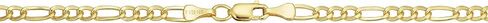 Kooljewelry 14k Yellow Gold Filled Solid Figaro Link Chain Necklace for Men and Women (3.3 mm, 4.2 mm, 5.2 mm, 6 mm, 7.8 mm or 8.6 mm) in Saudi Arabia