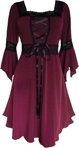 Dare to Wear Renaissance Corset Dress: Timeless Victorian Gothic Witchy Women's Gown for Everyday Halloween Cosplay Festivals in Saudi Arabia