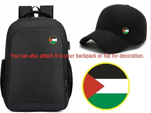 12/25/50/100 قطعة صغيرة مستديرة فلسطين العلم التلبيب دبوس العلم الفلسطيني شارة بدبابيس السائبة in Kuwait