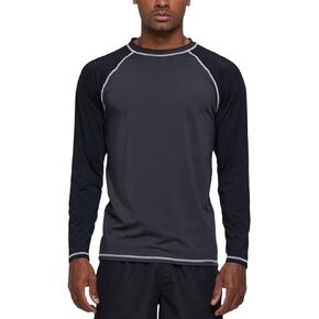 قمصان السباحة الرجالية Rashguard من YuKaiChen بعامل حماية من الأشعة فوق البنفسجية 50+ للحماية من الأشعة فوق البنفسجية وأكمام طويلة in Kuwait
