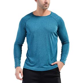 Long Sleeve Rash Guard Swim Shirts for Men UPF 50+ Sun Protection Quick Dry Workout Shirt for Fishing Hiking Running in Saudi Arabia