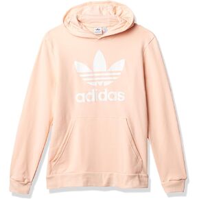 adidas Originals unisex-youth Trefoil Hoodie Haze Coral/White Large in Saudi Arabia