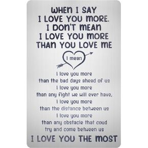 بطاقة المحفظة الحب (عندما أقول أحبك أكثر، معدنية) in Kuwait