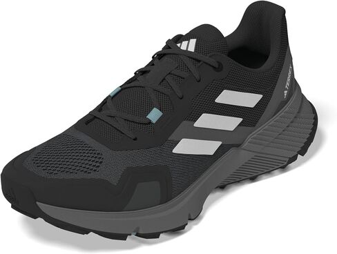adidas Women's Terrex Soulstride Trail Running Sneaker, Black/Crystal White/Grey, 7 in Saudi Arabia