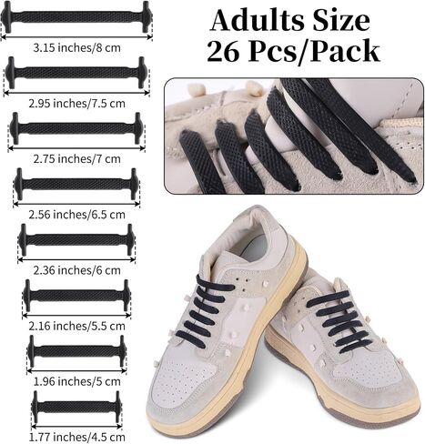 WLLHYF No Tie Shoe Laces Stretchy Silicone Elastic Lazy Shoelaces Rubber Flat Shoe Ties One Size Fits All Kids Adults in Saudi Arabia