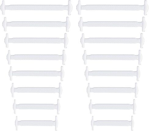 WLLHYF No Tie Shoe Laces Stretchy Silicone Elastic Lazy Shoelaces Rubber Flat Shoe Ties One Size Fits All Kids Adults in Saudi Arabia