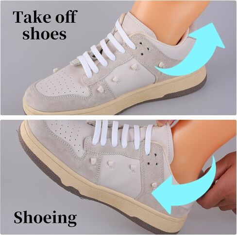 WLLHYF No Tie Shoe Laces Stretchy Silicone Elastic Lazy Shoelaces Rubber Flat Shoe Ties One Size Fits All Kids Adults in Saudi Arabia