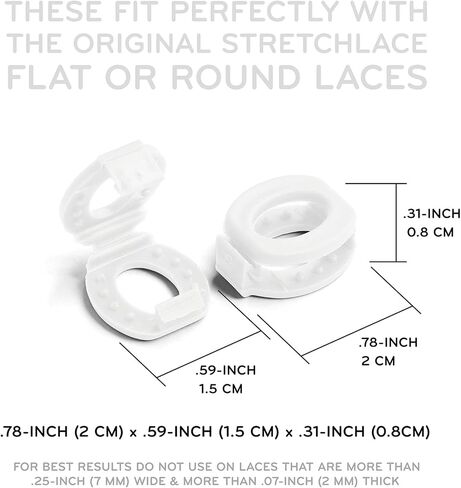 THE ORIGINAL STRETCHLACE Shoelace Knot Clips Keep Shoe Laces Tied & Secure | Shoelace Bow Clip Accessory in Kuwait