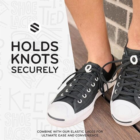 THE ORIGINAL STRETCHLACE Shoelace Knot Clips Keep Shoe Laces Tied & Secure | Shoelace Bow Clip Accessory in Kuwait
