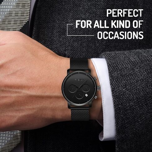 ساعة معصم أنيقة للرجال من FIZILI مقاومة للماء وساعات بسيطة ورقيقة للغاية in Kuwait