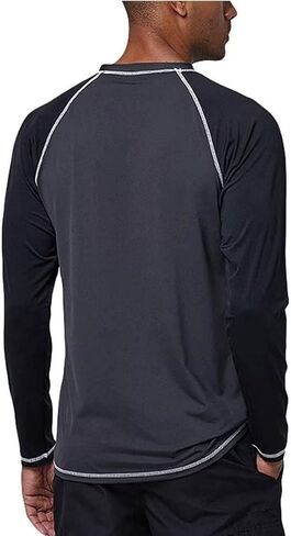 YuKaiChen Men's Rashguard Sun Shirts UPF 50+ UV Protection Long Sleeve Rash Guard Swim Shirt in Saudi Arabia