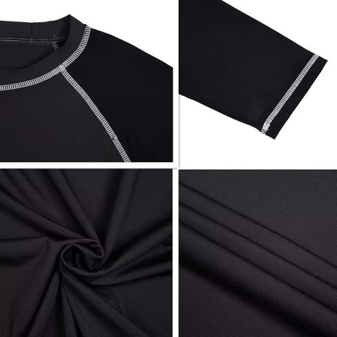 YuKaiChen Men's Rashguard Sun Shirts UPF 50+ UV Protection Long Sleeve Rash Guard Swim Shirt in Saudi Arabia