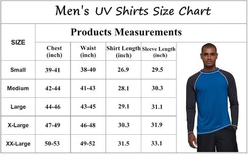 YuKaiChen Men's Rashguard Sun Shirts UPF 50+ UV Protection Long Sleeve Rash Guard Swim Shirt in Saudi Arabia