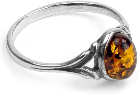 Ian and Valeri Co. Baltic Amber Sterling Silver Celtic Small Thin Ring in Saudi Arabia