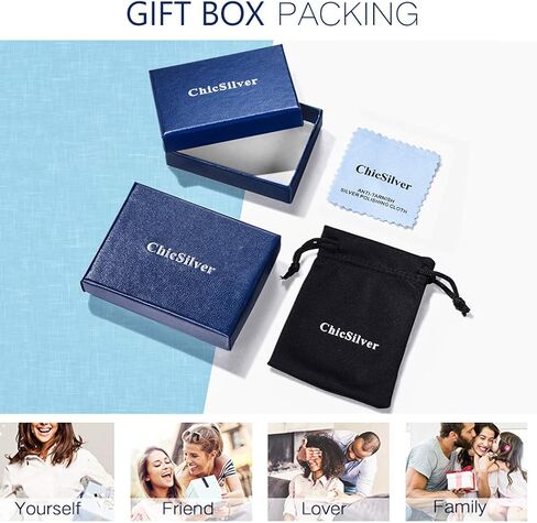 ChicSilver Personalized 925 Sterling Silver Initial Letter Ring A-Z Stackable Ring Adjustable Size 6-11(with Gift Box) in Kuwait