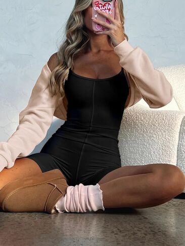 سترة نسائية LASLULU Y2K بوليرو مفتوحة من الأمام تتغاضى عن سترة الخريف بأكمام طويلة سترة مقصوصة للخروج سترة علوية قصيرة ملابس خارجية in Kuwait