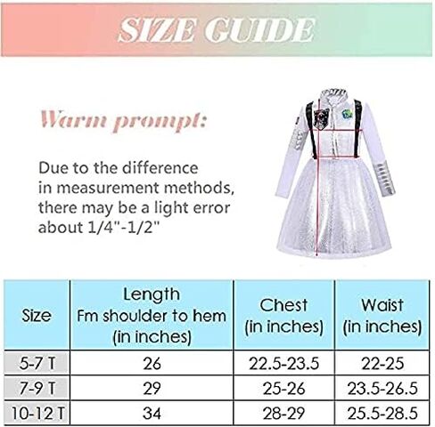 زي رائد الفضاء للفتيات من DJDLPARTY مع قبعة للعب الأدوار in Kuwait