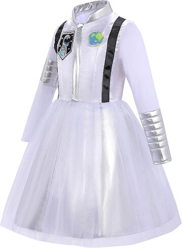 زي رائد الفضاء للفتيات من DJDLPARTY مع قبعة للعب الأدوار in Kuwait