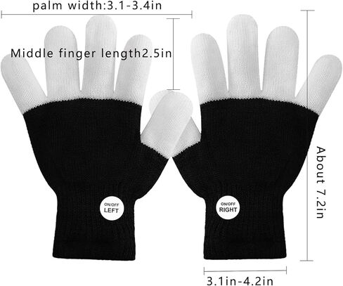 قفازات إضاءة LED من COTRUERE مع 3 ألوان و6 أوضاع للأطفال ألعاب ممتعة رائعة هدايا لحفلات أعياد الميلاد والكريسماس وعيد الهالوين وعيد الفصح للأطفال من عمر 3 4 5 6 7 8 سنوات للأولاد والبنات in Kuwait